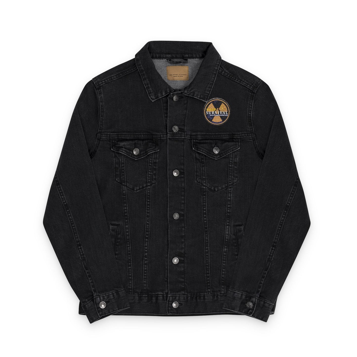 Embroidered P4S Denim Jacket for All Seasons