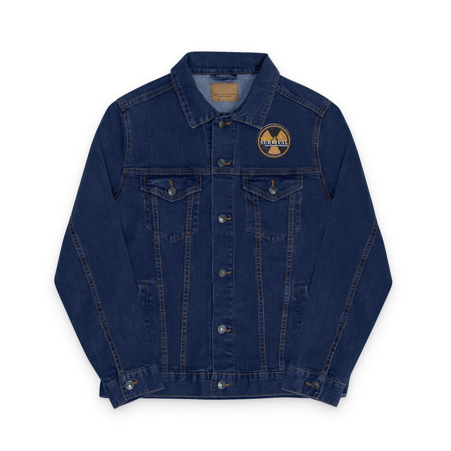 Embroidered P4S Denim Jacket for All Seasons