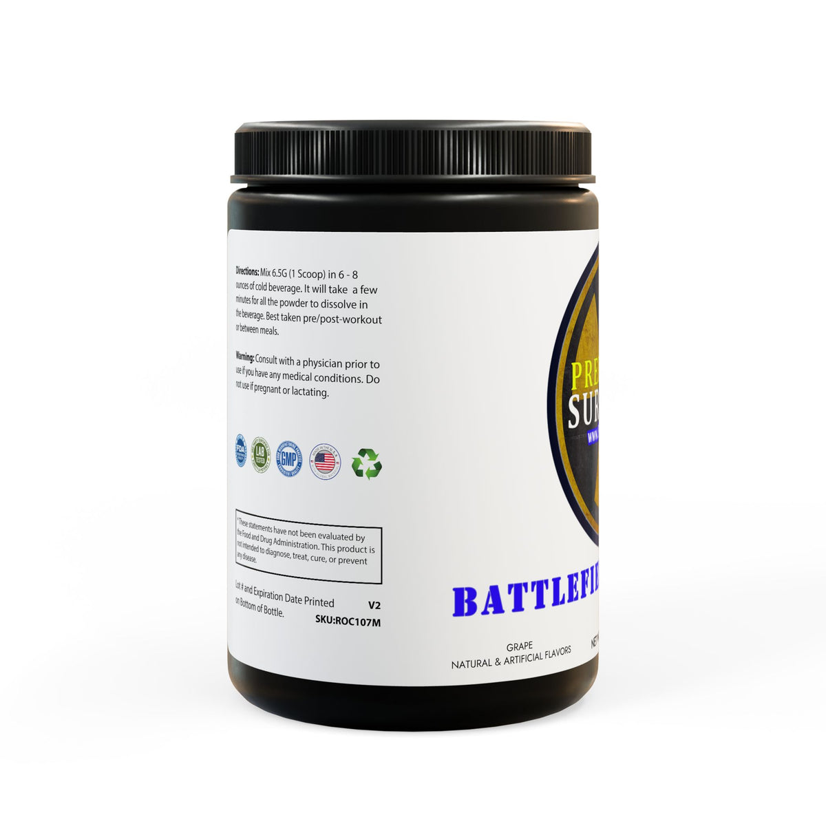 BCAA Supplement, Grape (325g, 11.46oz, 50 servings)