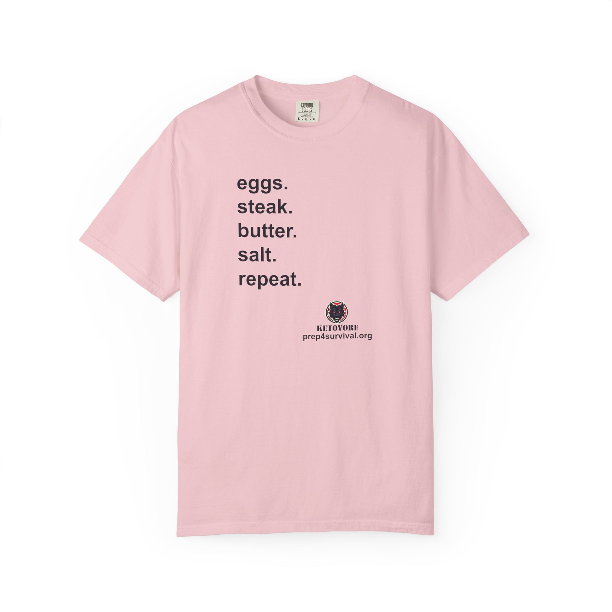 KetoVore: Eggs Steak Butter Salt Repeat Graphic T-Shirt