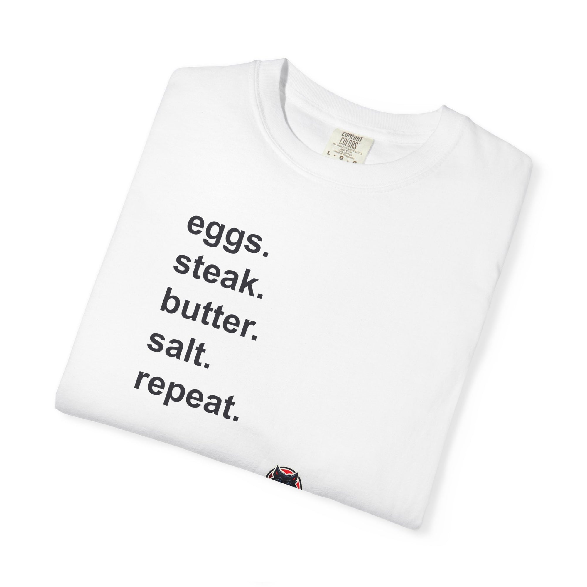 KetoVore: Eggs Steak Butter Salt Repeat Graphic T-Shirt