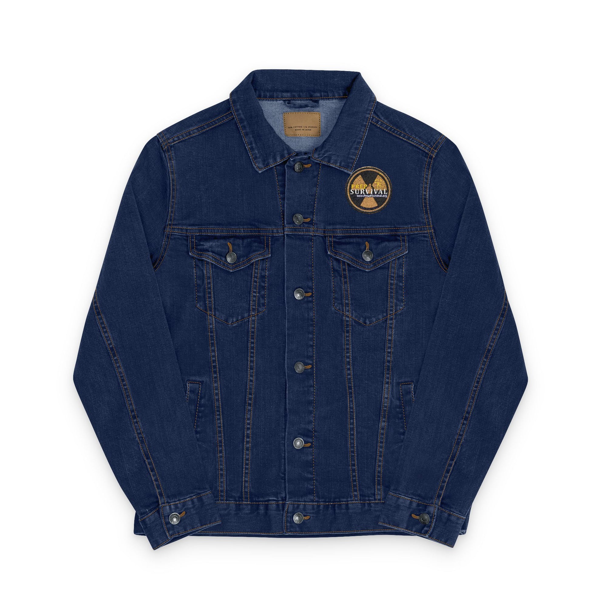 Embroidered P4S Denim Jacket for All Seasons