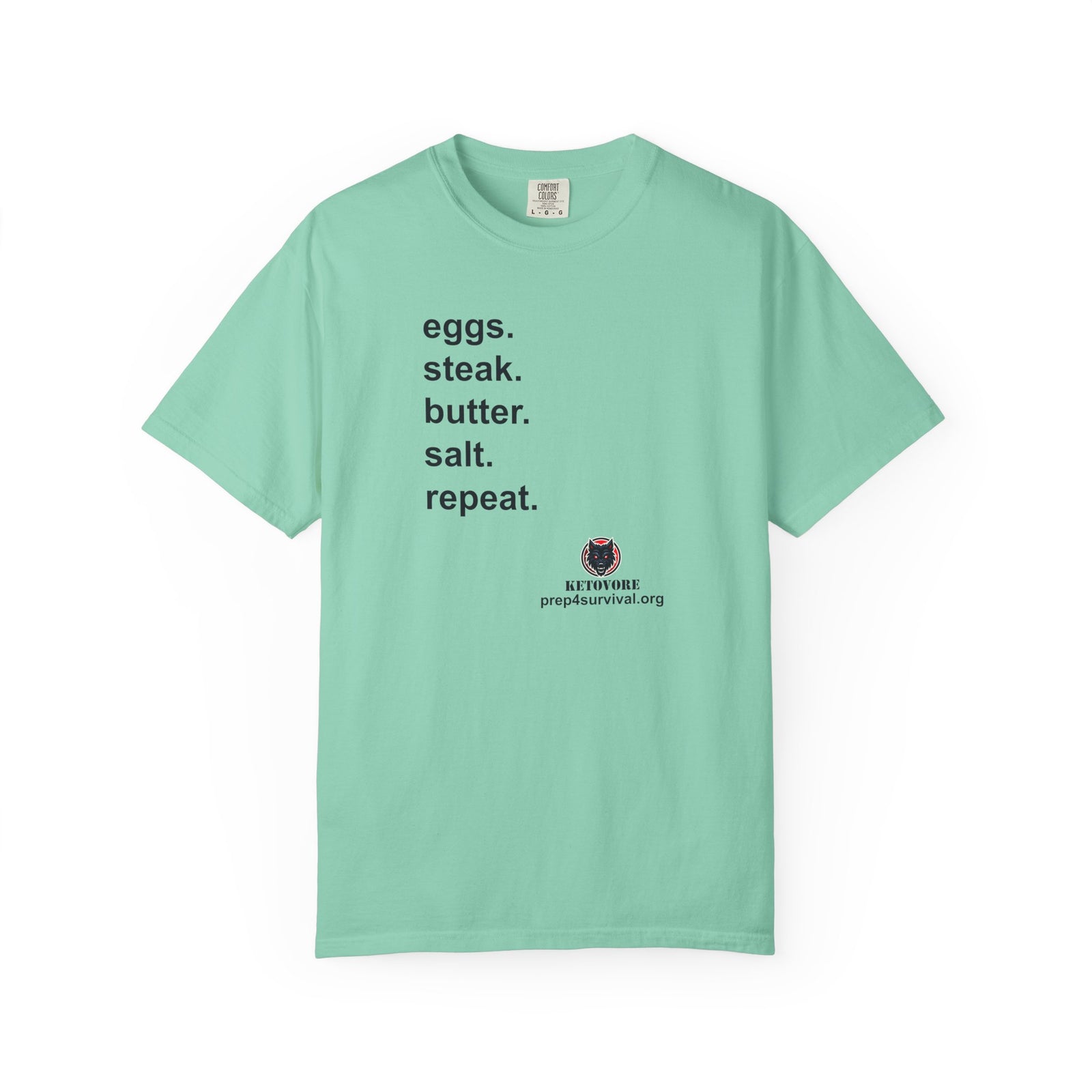 KetoVore: Eggs Steak Butter Salt Repeat Graphic T-Shirt