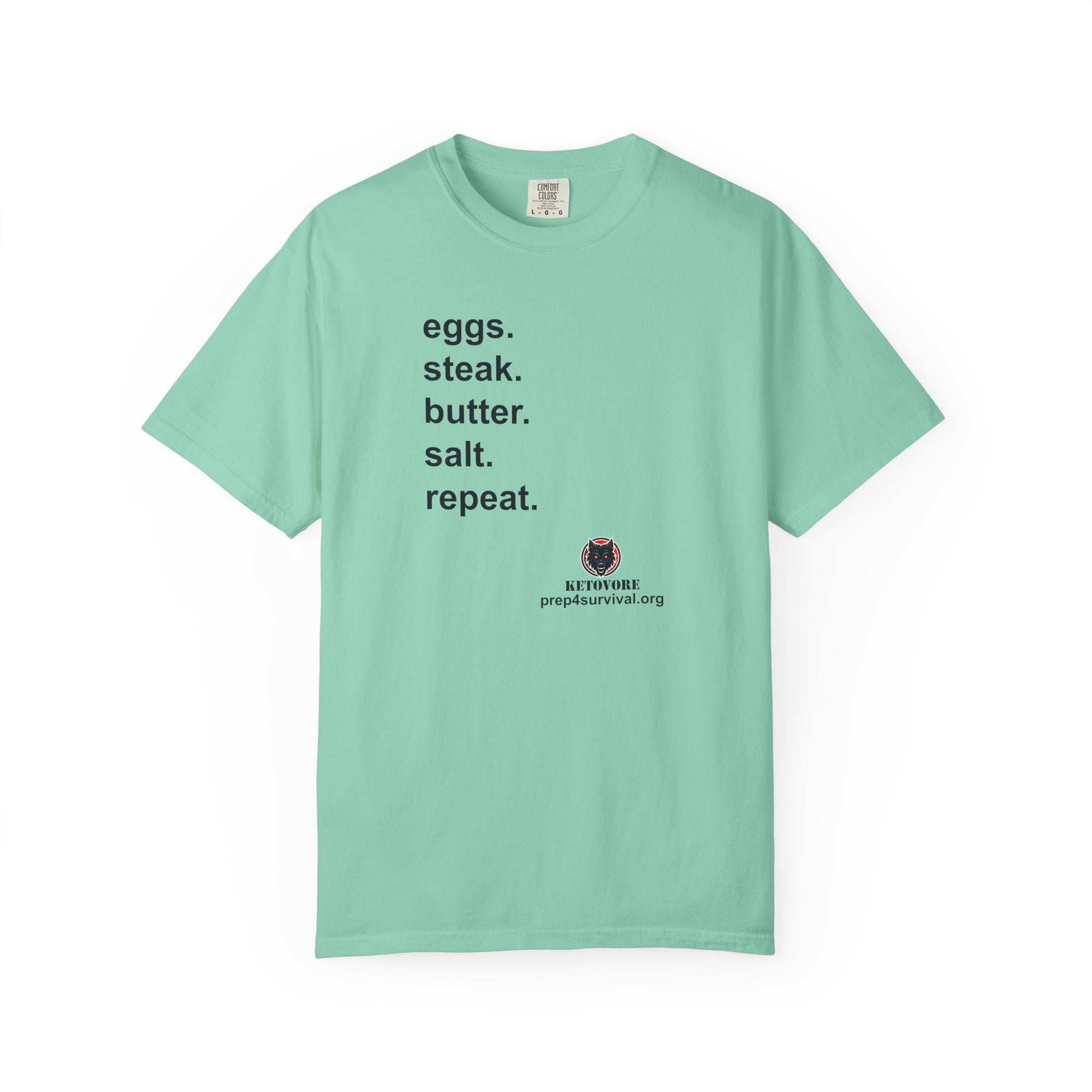 KetoVore: Eggs Steak Butter Salt Repeat Graphic T-Shirt