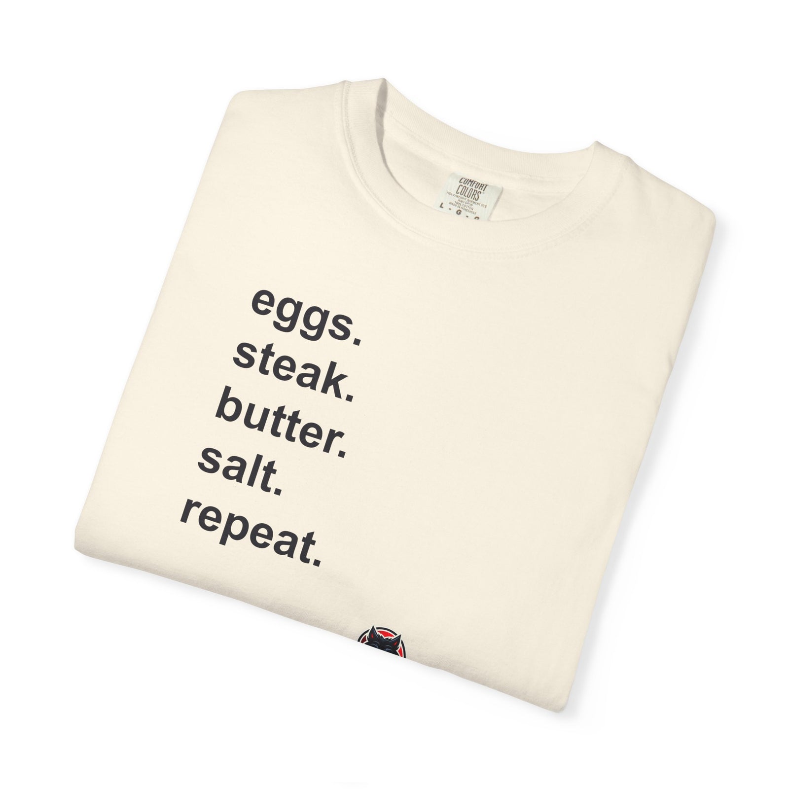 KetoVore: Eggs Steak Butter Salt Repeat Graphic T-Shirt