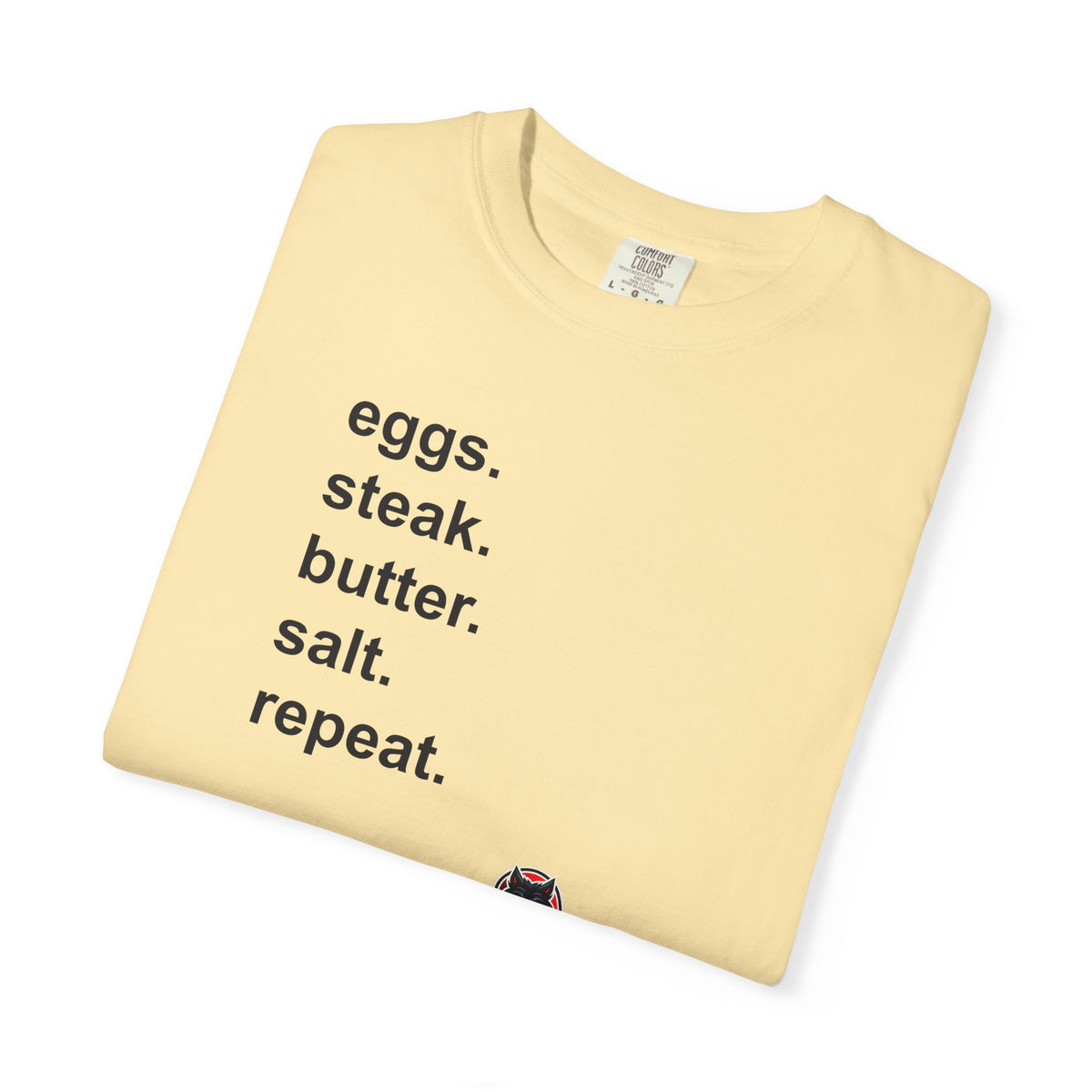 KetoVore: Eggs Steak Butter Salt Repeat Graphic T-Shirt
